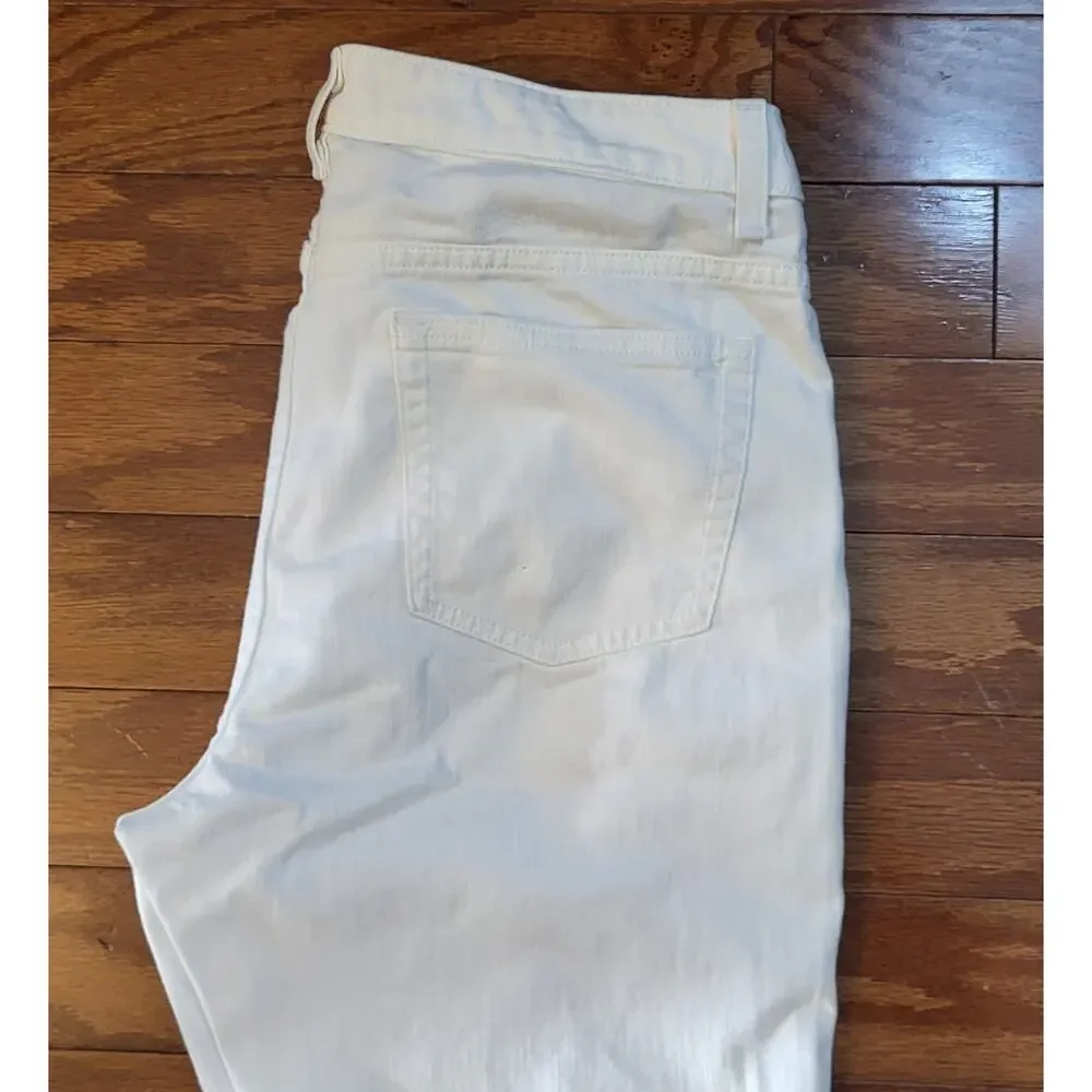 Michael Kors Womens Selma Flare Jeans Pants White Wide Leg Size 10